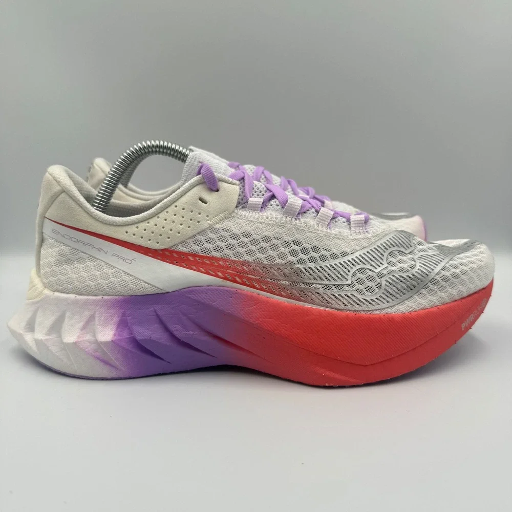 Saucony Endorphin Pro 3 Women Size 10.5 Running Shoes White Pink Purple Sneakers